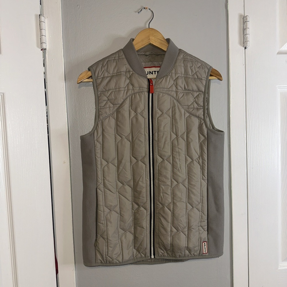 Hunter Mid-layer Gilet Vest Full Zip Gray Women's Size Medium Quilted Puffer